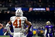 Texas Longhorns playoff projections are failing to account for the loss of leading tackler and pass rusher Jaylan Ford to the NFL. (Photo credit: IMAGN)
